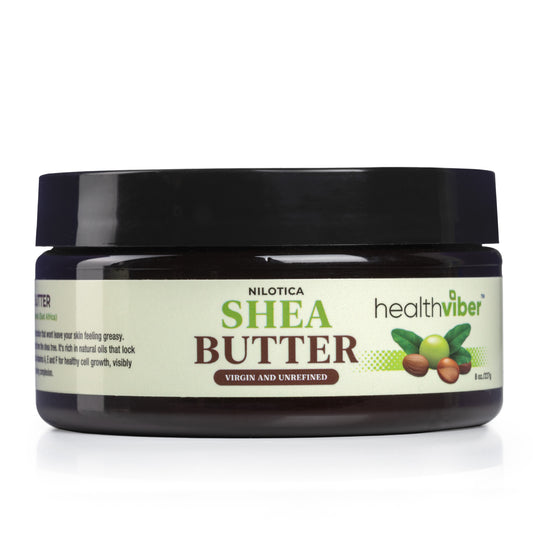HealthViber Nilotica Shea Butter— Pure Organic, Deep Moisturizer for Face, Body  and hair | Rich in Vitamins A & E, Anti Aging